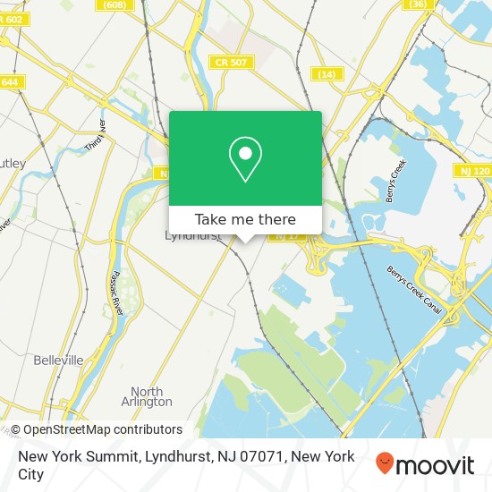 New York Summit, Lyndhurst, NJ 07071 map