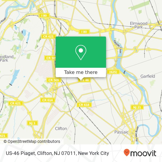 US-46 Piaget, Clifton, NJ 07011 map