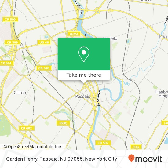 Mapa de Garden Henry, Passaic, NJ 07055