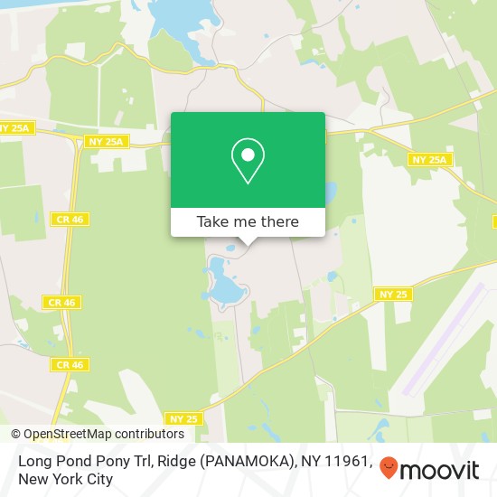 Long Pond Pony Trl, Ridge (PANAMOKA), NY 11961 map