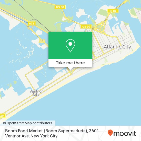 Boom Food Market (Boom Supermarkets), 3601 Ventnor Ave map