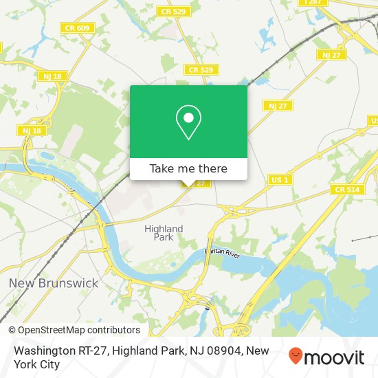 Washington RT-27, Highland Park, NJ 08904 map