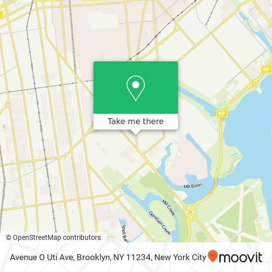 Mapa de Avenue O Uti Ave, Brooklyn, NY 11234