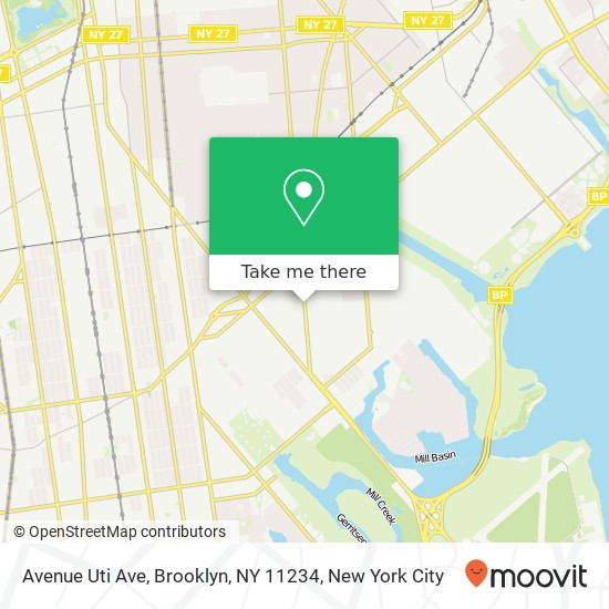 Mapa de Avenue Uti Ave, Brooklyn, NY 11234