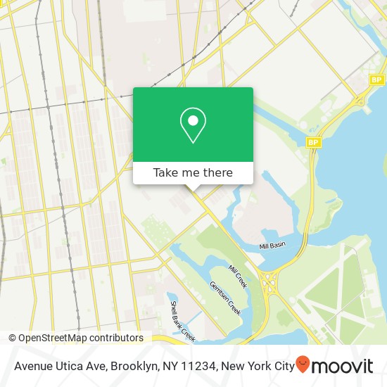 Mapa de Avenue Utica Ave, Brooklyn, NY 11234