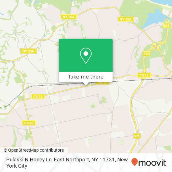 Pulaski N Honey Ln, East Northport, NY 11731 map
