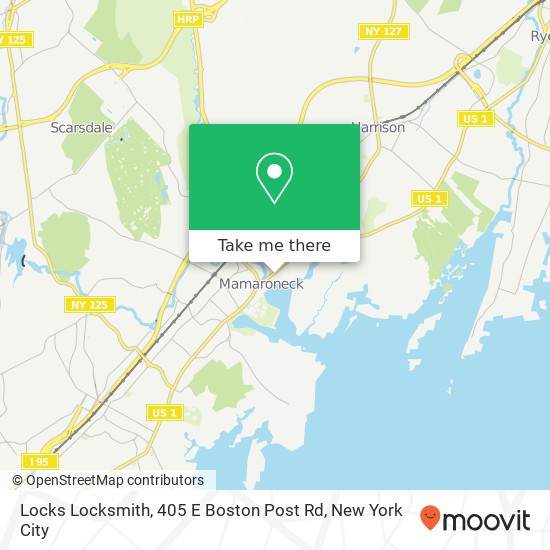 Mapa de Locks Locksmith, 405 E Boston Post Rd