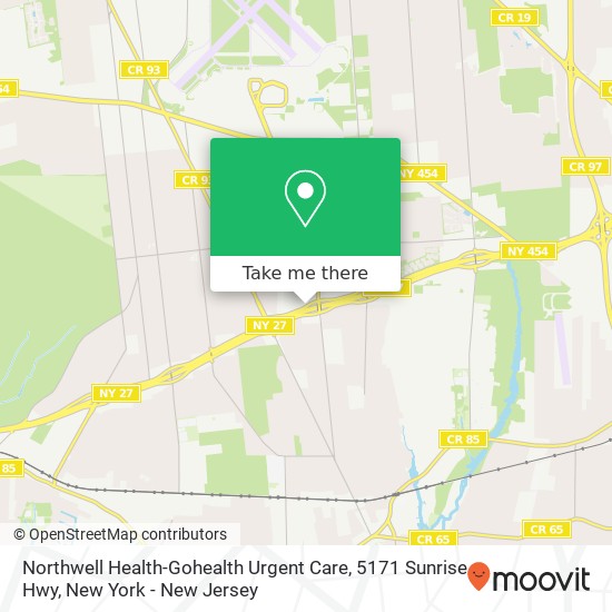 Northwell Health-Gohealth Urgent Care, 5171 Sunrise Hwy map