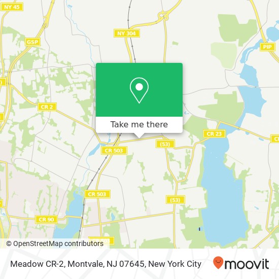 Mapa de Meadow CR-2, Montvale, NJ 07645