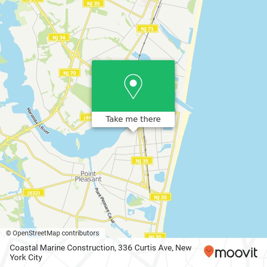 Mapa de Coastal Marine Construction, 336 Curtis Ave