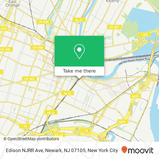 Edison NJRR Ave, Newark, NJ 07105 map
