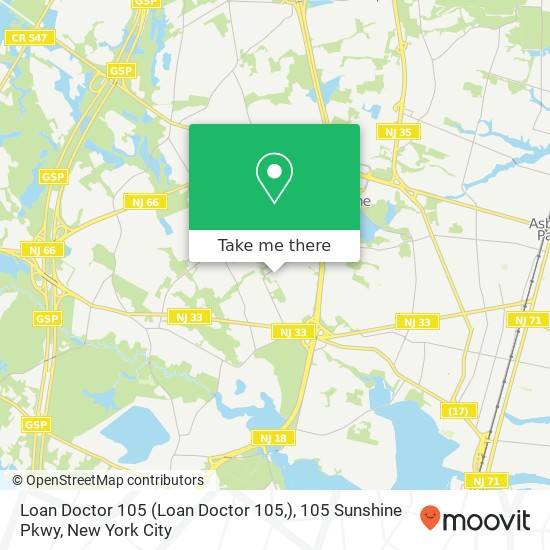Mapa de Loan Doctor 105 (Loan Doctor 105,), 105 Sunshine Pkwy