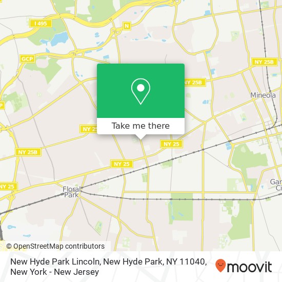 Mapa de New Hyde Park Lincoln, New Hyde Park, NY 11040