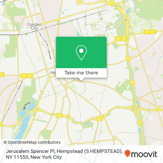 Mapa de Jerusalem Spencer Pl, Hempstead (S HEMPSTEAD), NY 11550