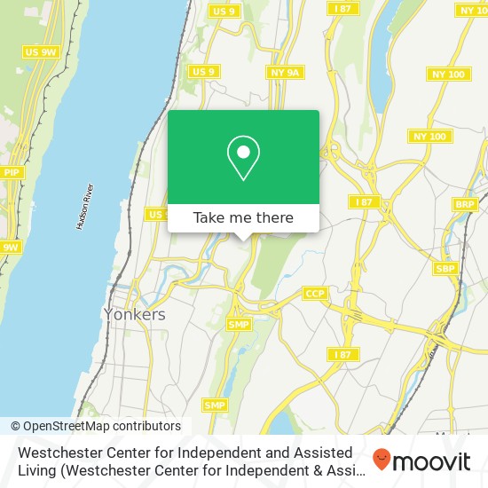 Westchester Center for Independent and Assisted Living map