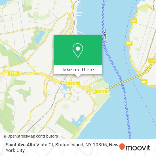 Mapa de Saint Ave Alta Vista Ct, Staten Island, NY 10305