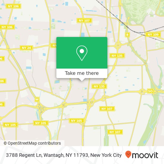 3788 Regent Ln, Wantagh, NY 11793 map