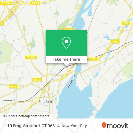 Mapa de 110 Frog, Stratford, CT 06614