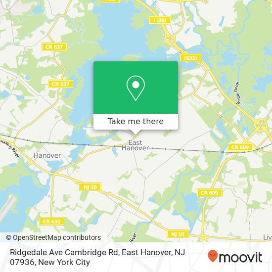 Ridgedale Ave Cambridge Rd, East Hanover, NJ 07936 map