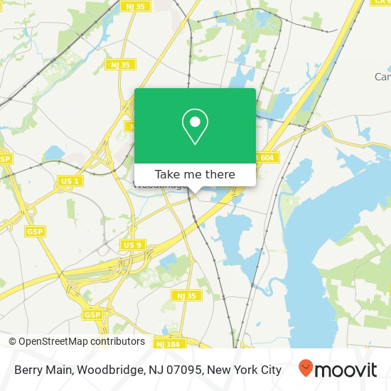 Mapa de Berry Main, Woodbridge, NJ 07095