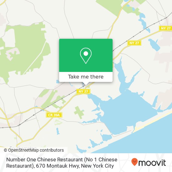Number One Chinese Restaurant (No 1 Chinese Restaurant), 670 Montauk Hwy map