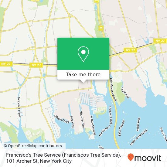 Francisco's Tree Service (Franciscos Tree Service), 101 Archer St map