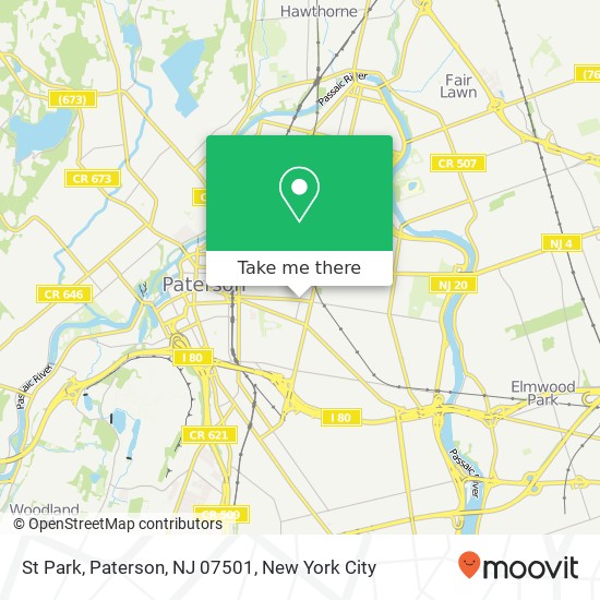 Mapa de St Park, Paterson, NJ 07501