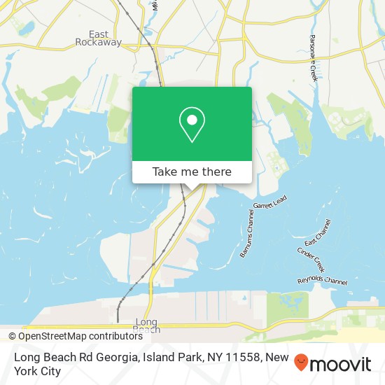 Mapa de Long Beach Rd Georgia, Island Park, NY 11558