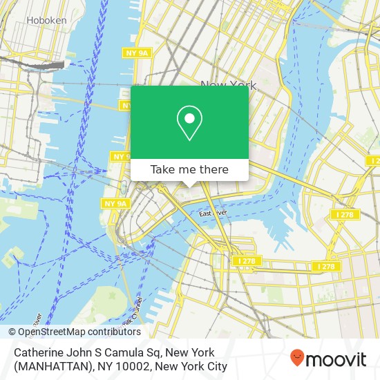 Mapa de Catherine John S Camula Sq, New York (MANHATTAN), NY 10002