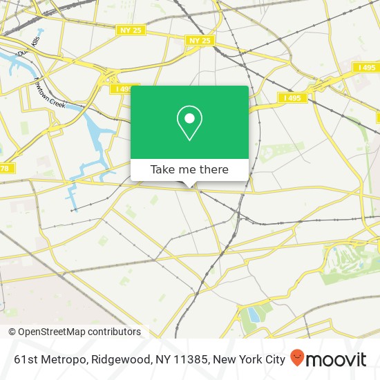 Mapa de 61st Metropo, Ridgewood, NY 11385
