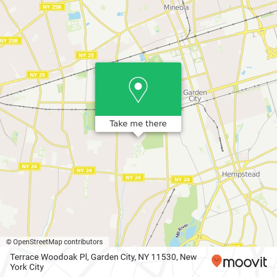 Mapa de Terrace Woodoak Pl, Garden City, NY 11530