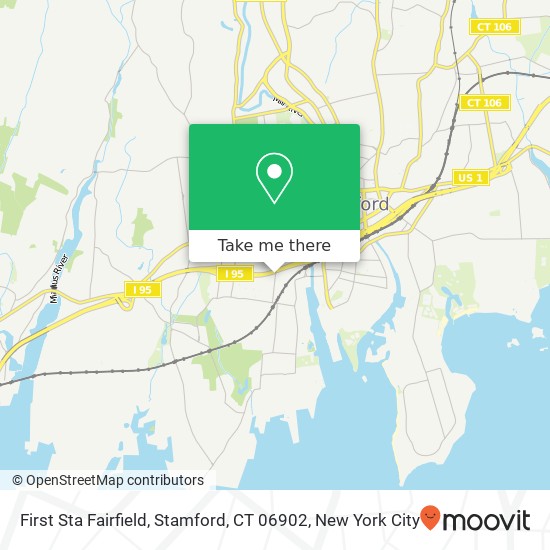 Mapa de First Sta Fairfield, Stamford, CT 06902