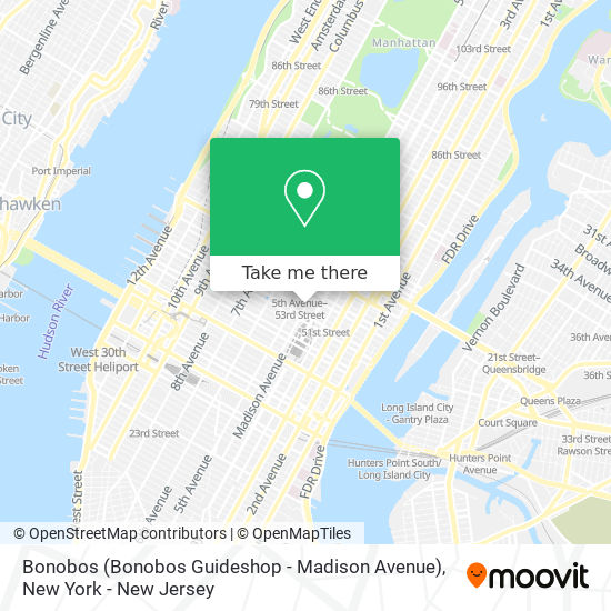 Bonobos (Bonobos Guideshop - Madison Avenue) map