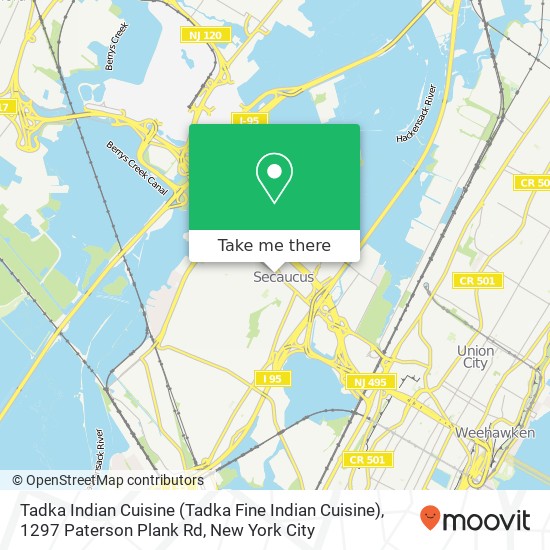 Tadka Indian Cuisine (Tadka Fine Indian Cuisine), 1297 Paterson Plank Rd map