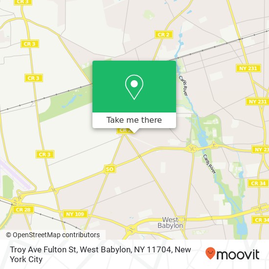 Troy Ave Fulton St, West Babylon, NY 11704 map