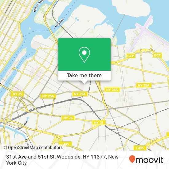 31st Ave and 51st St, Woodside, NY 11377 map