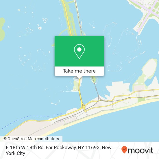 Mapa de E 18th W 18th Rd, Far Rockaway, NY 11693