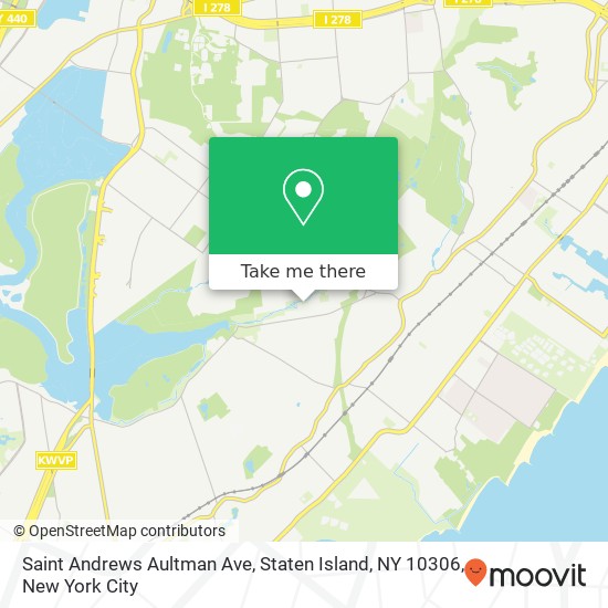 Mapa de Saint Andrews Aultman Ave, Staten Island, NY 10306