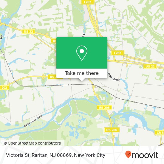 Mapa de Victoria St, Raritan, NJ 08869