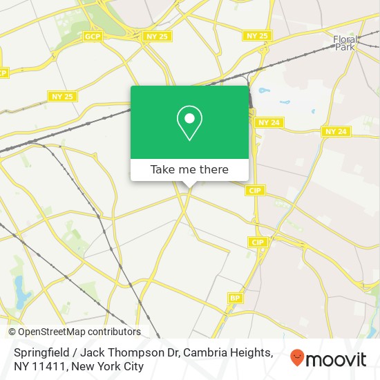 Springfield / Jack Thompson Dr, Cambria Heights, NY 11411 map