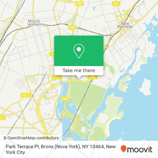 Mapa de Park Terrace Pl, Bronx (Nova York), NY 10464
