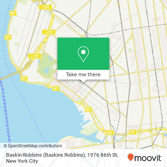 Mapa de Baskin-Robbins (Baskins Robbins), 1976 86th St