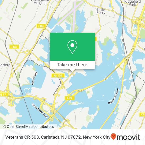 Mapa de Veterans CR-503, Carlstadt, NJ 07072