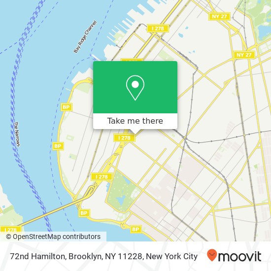 Mapa de 72nd Hamilton, Brooklyn, NY 11228
