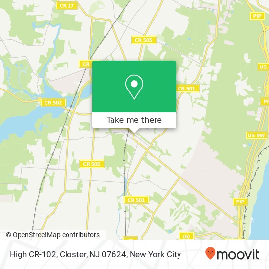Mapa de High CR-102, Closter, NJ 07624