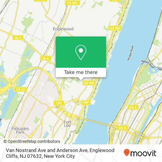 Van Nostrand Ave and Anderson Ave, Englewood Cliffs, NJ 07632 map