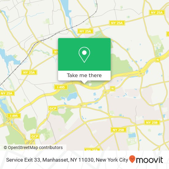 Mapa de Service Exit 33, Manhasset, NY 11030