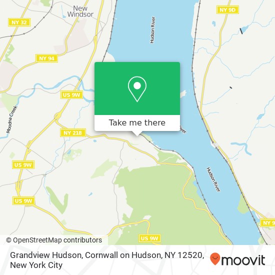 Mapa de Grandview Hudson, Cornwall on Hudson, NY 12520