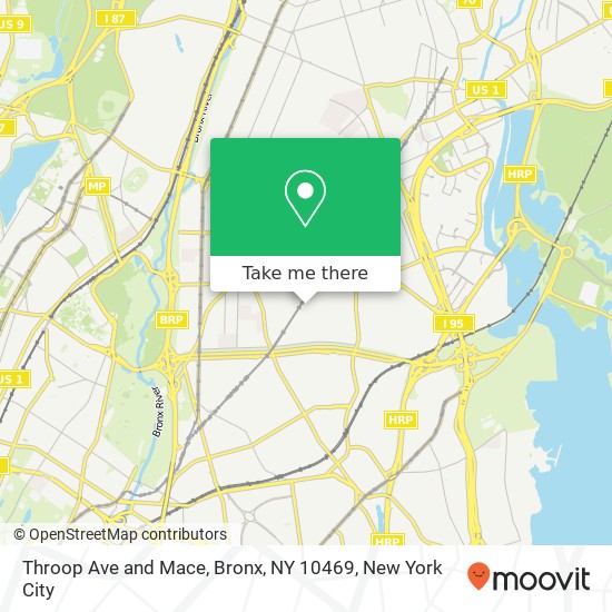 Throop Ave and Mace, Bronx, NY 10469 map