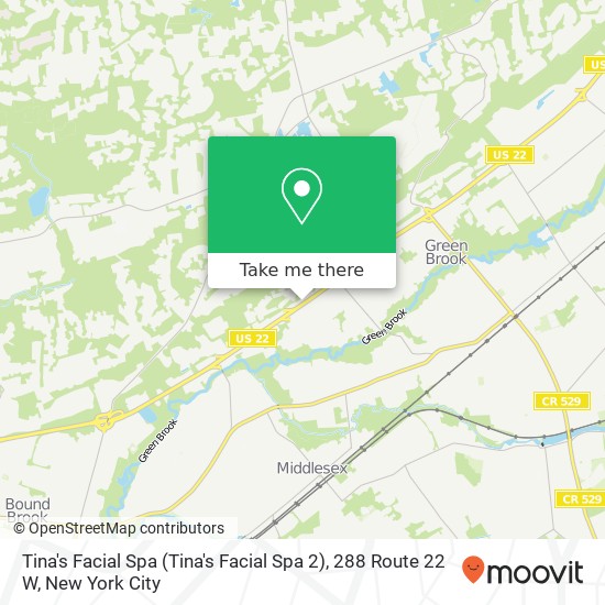 Mapa de Tina's Facial Spa (Tina's Facial Spa 2), 288 Route 22 W